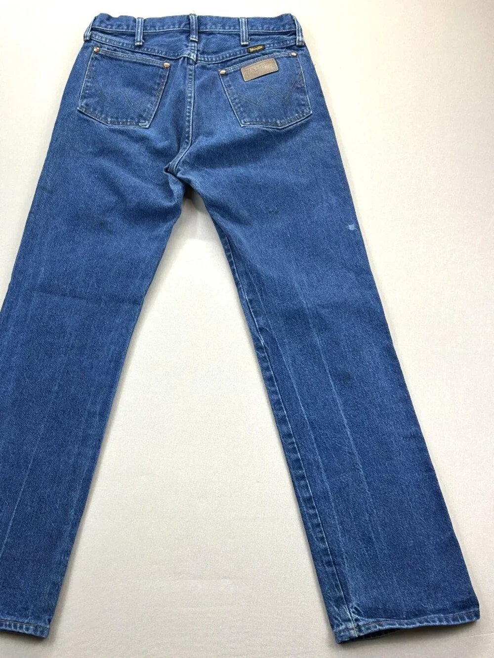 Wrangler Straight Jeans Mens Size 32x33 Blue Denim Vintage 13MWZ Made in USA